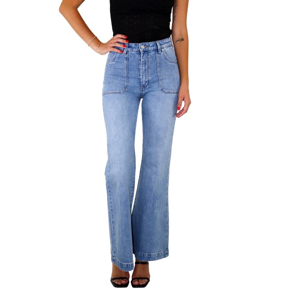 ROLLA'S Light Blue High-Rise Flare Jeans
